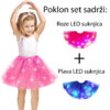 Svetleća LED suknjica za devojčice 1+1 gratis (roze i plava)